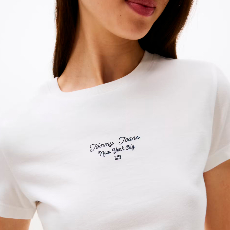 t-shirt-en-maille-slim-fit-avec-logo t-shirt-en-maille-slim-fit-avec-logo