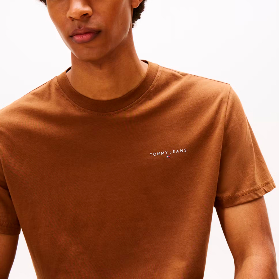 slim-t-shirt-with-linear-logo slim-t-shirt-with-linear-logo