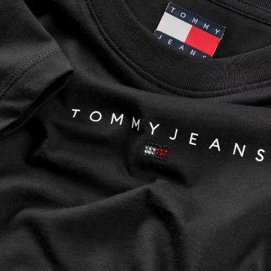 t-shirt-slim-avec-logo-lineaire-bling t-shirt-slim-avec-logo-lineaire-bling