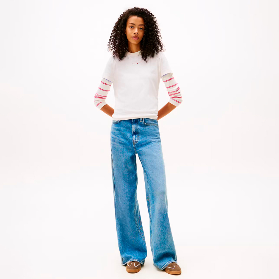 t-shirt-girocollo-con-logo-lineare t-shirt-girocollo-con-logo-lineare