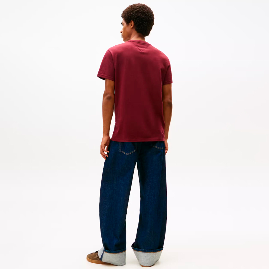 t-shirt-slim-avec-logo-lineaire t-shirt-slim-avec-logo-lineaire