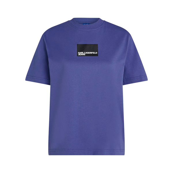 Karl Lagerfeld Jeans T-shirts hauts et polos violette - T-shirt logo Box classique - L - Ref 49 €