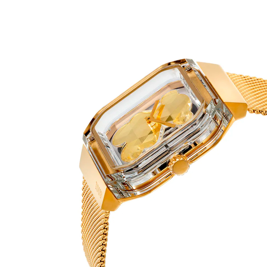 reloj-analogico-con-brazalete-de-acero-dorado-d-bear-party