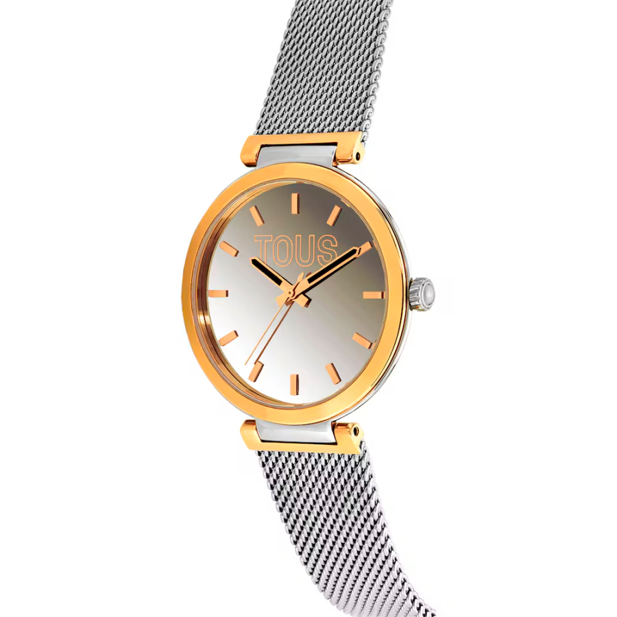 analoge-uhr-mit-stahlarmband-und-aluminiumgehause-in-ipg-goldfarbe-tous-s-mesh-mirror analoge-uhr-mit-stahlarmband-und-aluminiumgehause-in-ipg-goldfarbe-tous-s-mesh-mirror