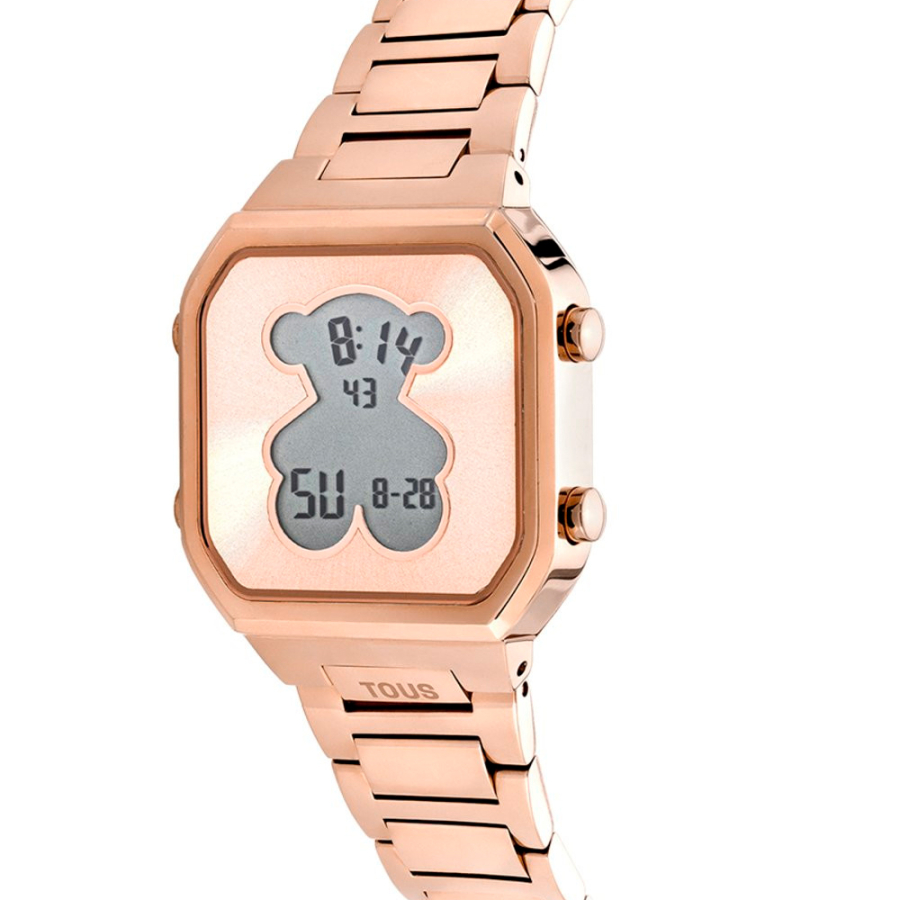 d-bear-digitaluhr-in-rosegold-stahl d-bear-digitaluhr-in-rosegold-stahl