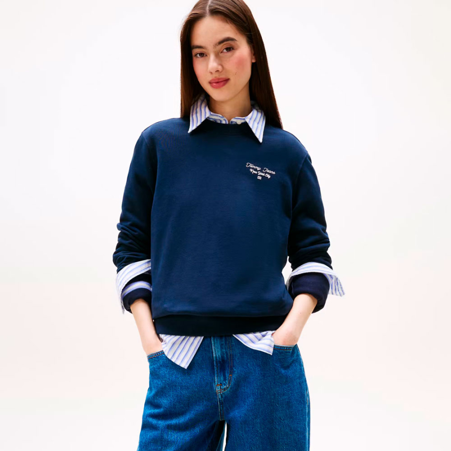 sweat-shirt-a-logo-coupe-classique sweat-shirt-a-logo-coupe-classique