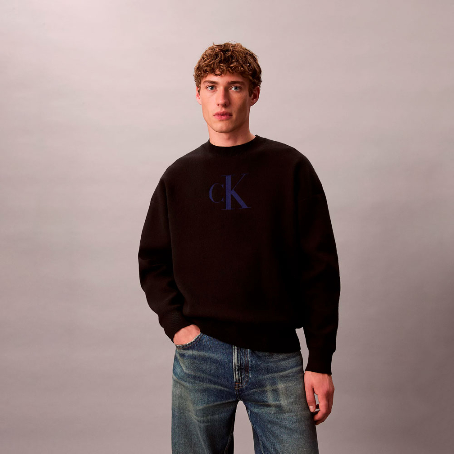 loose-fitting-cotton-blend-jumper-with-monogram-logo loose-fitting-cotton-blend-jumper-with-monogram-logo