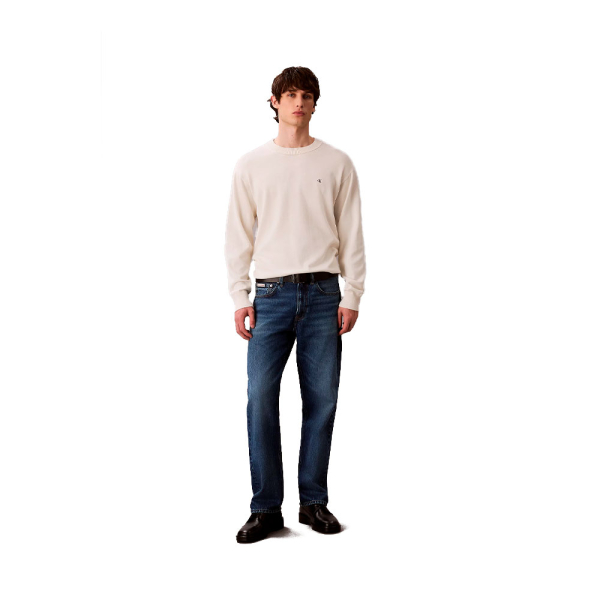 Calvin Klein Vestes en maille et pulls Blanc - Pull monogramm ample - L - Ref 63 €