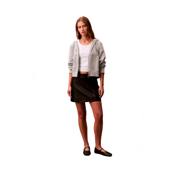 Calvin Klein Vestes en maille et pulls Gris - Sweat capuche en molleton franais avec monologue - M - Ref 77 €