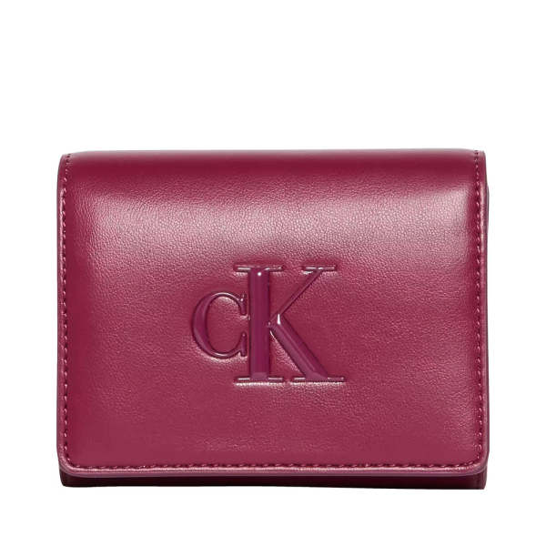 Calvin Klein RFID-geschützte, faltbare Geldbörse mit Soft-Touch-Funktion - U Fuchsie- Ref.