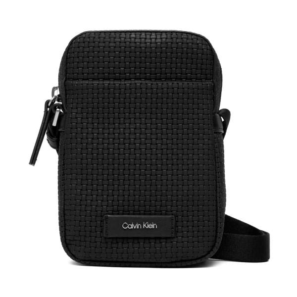 Calvin Klein Bandolera Embossed Woven Slim - U Noir- Ref 56 €