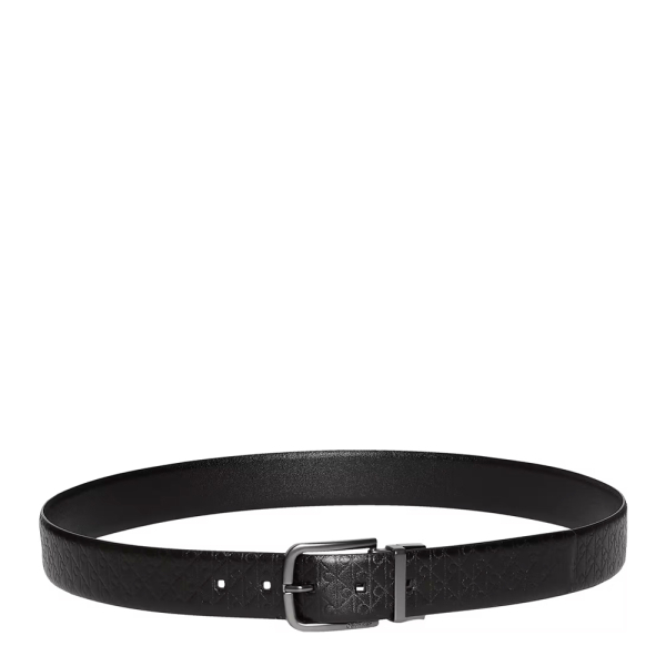 Calvin Klein CEINTURE LISSE BOUCLE RONDE - 95 Noir- Ref 49 €