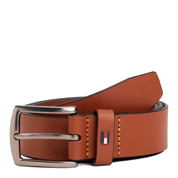 Tommy Hilfiger Ceinture en cuir Denton avec logo maill - 95 Brun- Ref 45 €