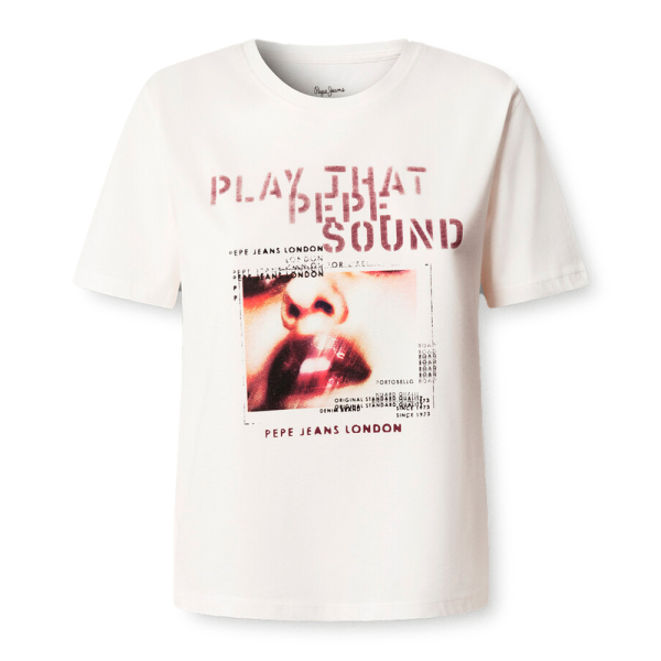 Pepe Jeans T-shirts hauts et polos Blanc - T-shirt imprim graphique - S - Ref 26 €
