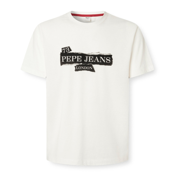 Pepe Jeans T-shirts Blanc - T-shirt logo imprim coupe classique - XL - Ref 22 €
