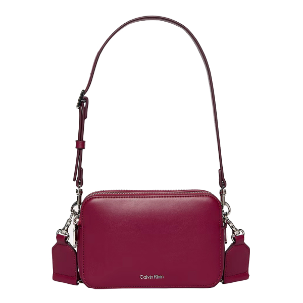 Calvin Klein Sac bandoulire convertible 2 bretelles - U Grenat- Ref 70 €