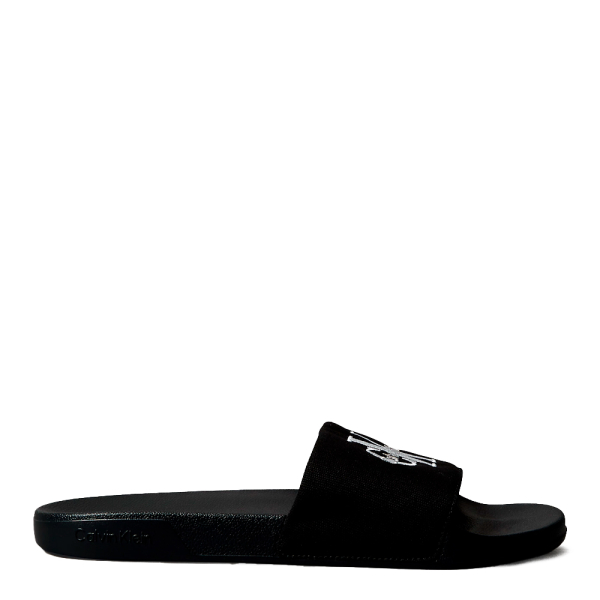 Calvin Klein Tongs en toile avec logo - 43 Noir- Ref 28 €
