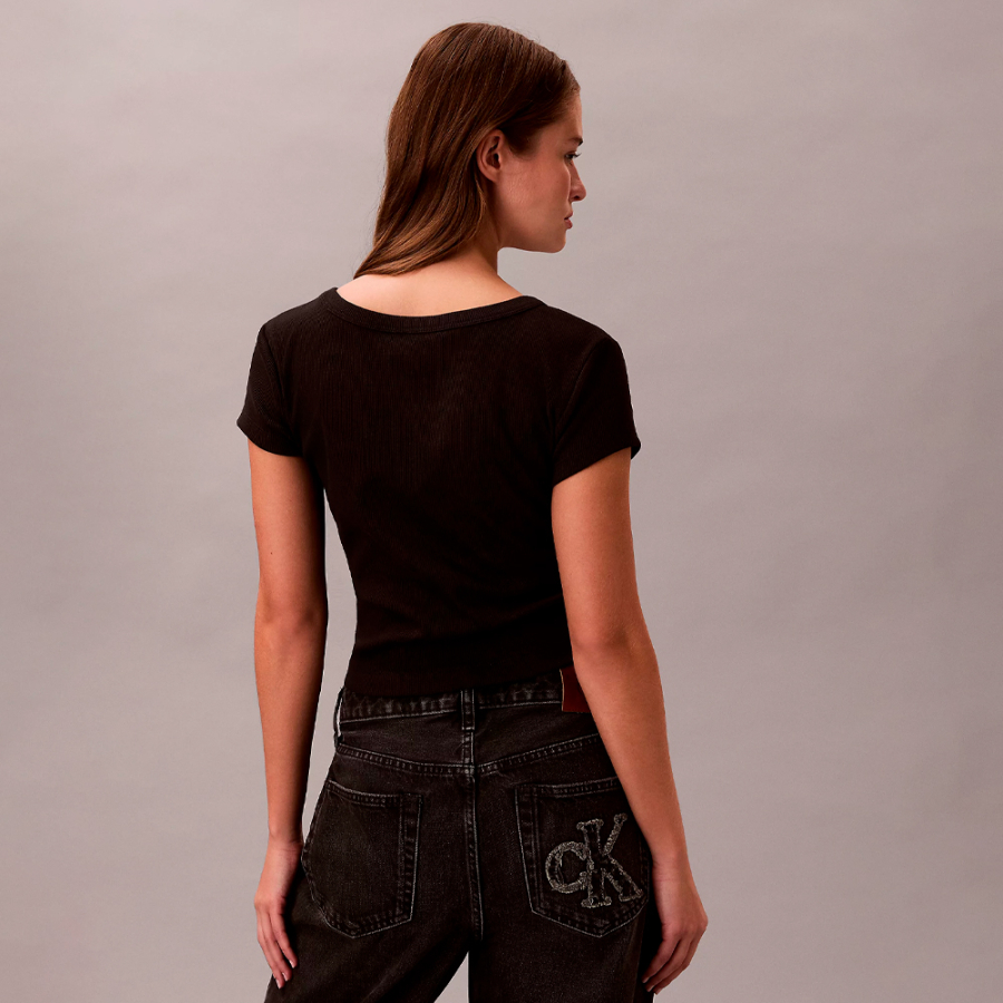 t-shirt-en-coton-cotele-coupe-ajustee-avec-logo