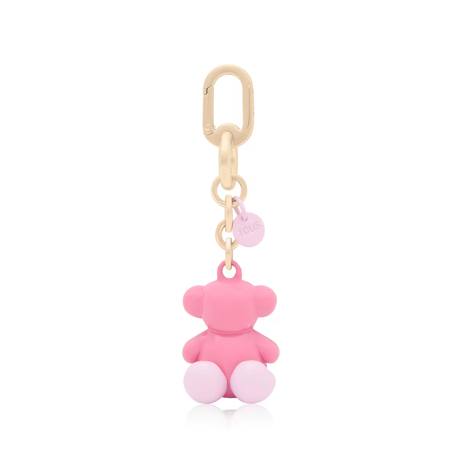 pink-metal-key-ring-bold-bear-keychain