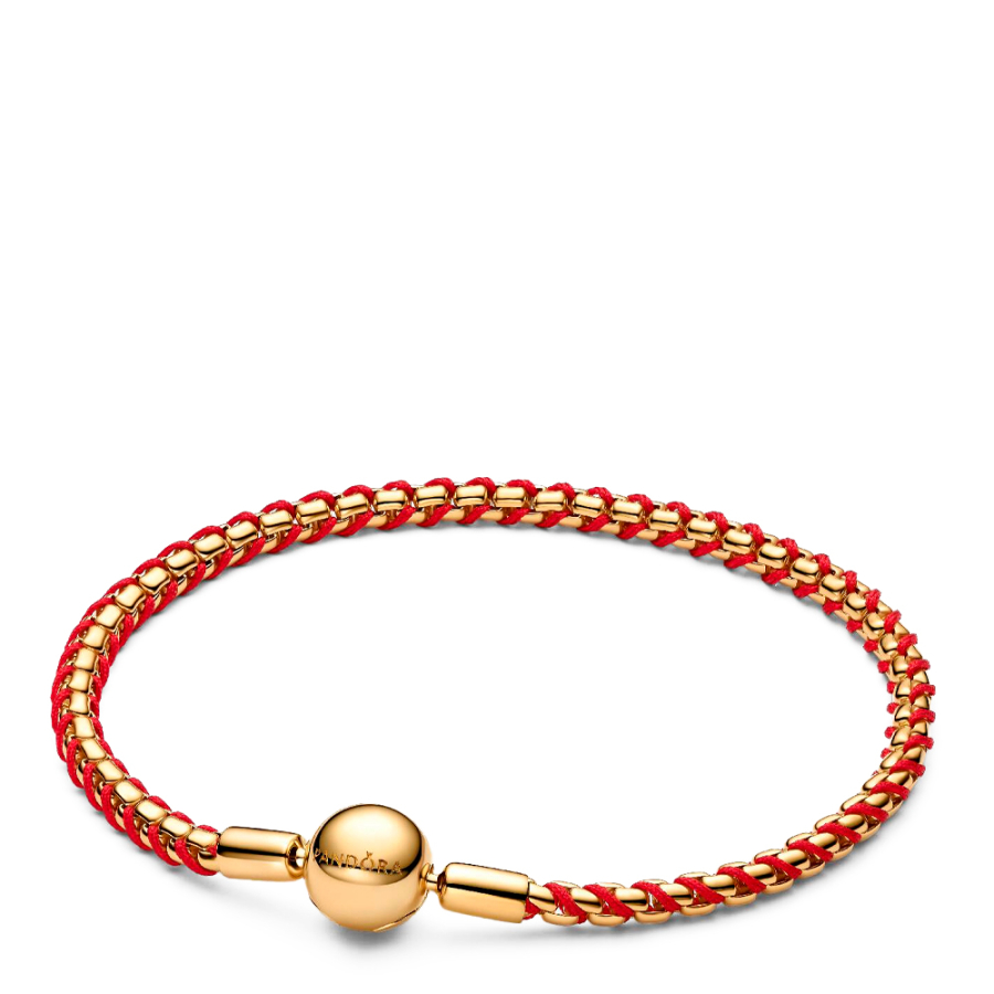 bracelet-a-chaine-serpent-en-cordon-rouge