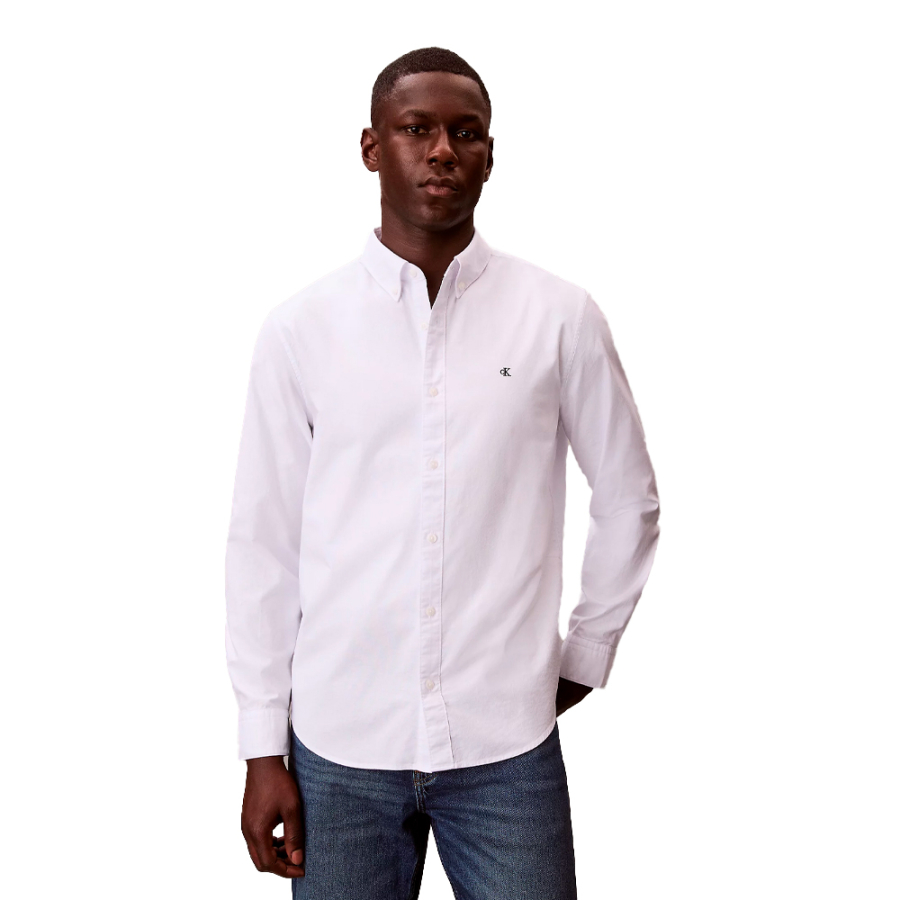 chemise-oxford-classique-unie-a-boutons