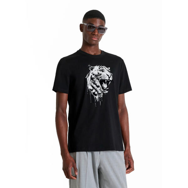 Antony Morato T-shirts Noir - T-SHIRT COUPE CLASSIQUE AVEC IMPRIM - S - Ref 42 €
