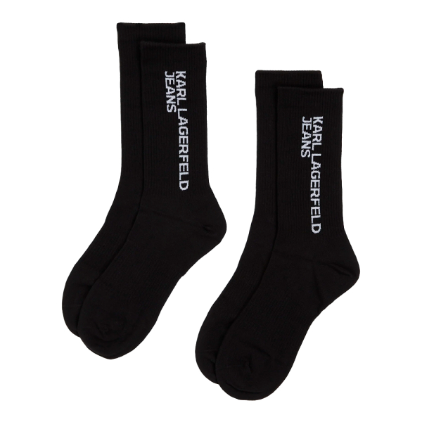 Karl Lagerfeld Jeans Chaussettes Noir - LOT DE 2 CHAUSSETTES AVEC LE LOGO - U - Ref 22 €