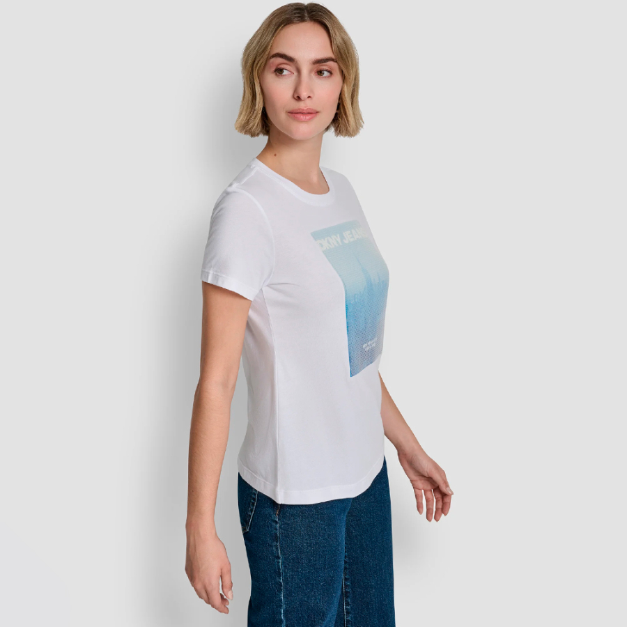 t-shirt-mit-pailletten-grafiklogo