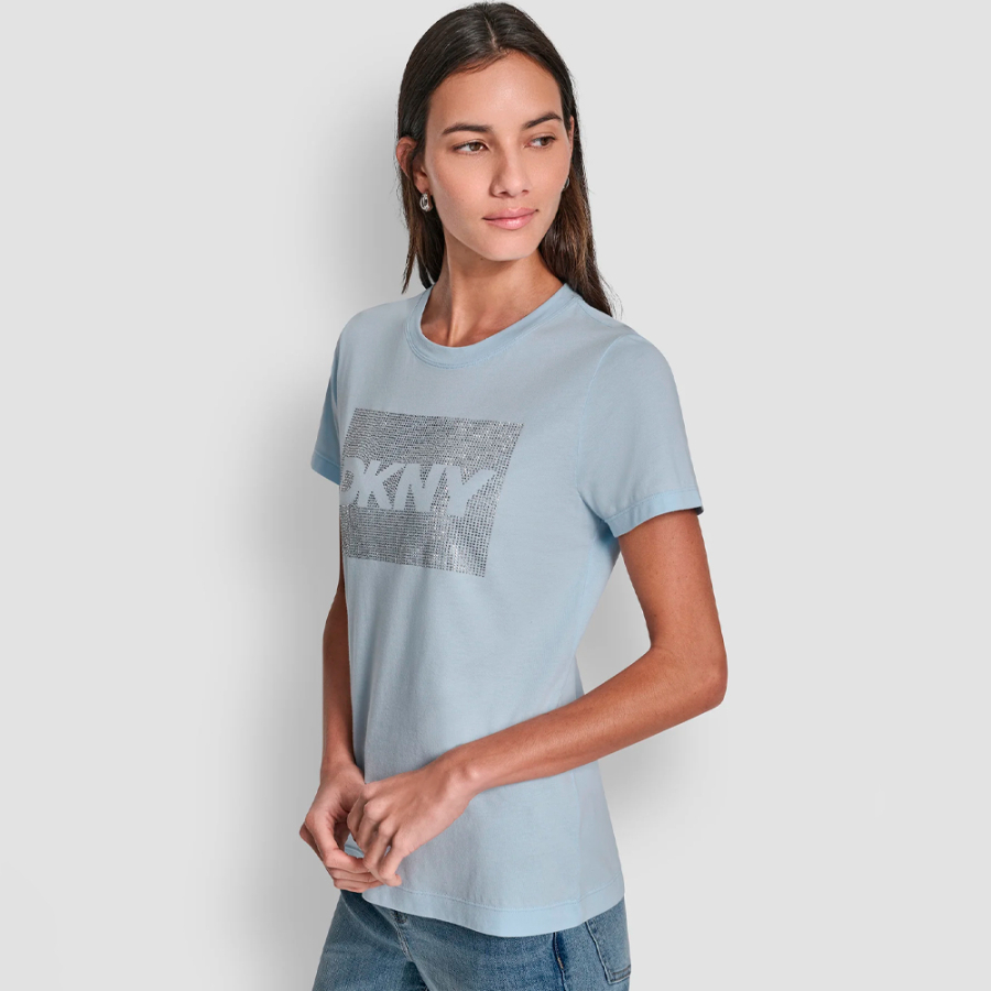 t-shirt-mit-strass-logo