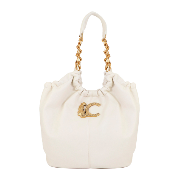Lola Casademunt Sac cabas LC motif animal avec dtail de chane - U Crme- Ref 104 €