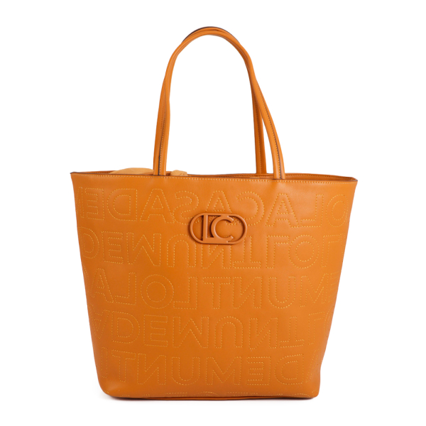 Lola Casademunt Sac cabas souple avec surpiqres monogrammes - U chameau- Ref 83 €