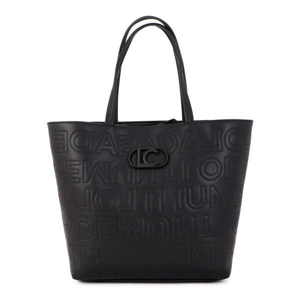 Lola Casademunt Sac cabas souple avec surpiqres monogrammes - U Noir- Ref 83 €