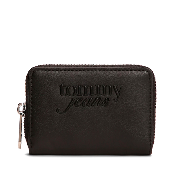 Tommy Hilfiger Portefeuille essentiel avec fermeture clair et logo - U Noir- Ref 35 €