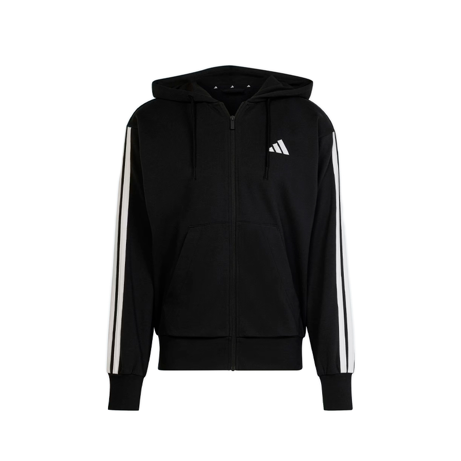 essentials-french-terry-3-stripes-hooded-jacket