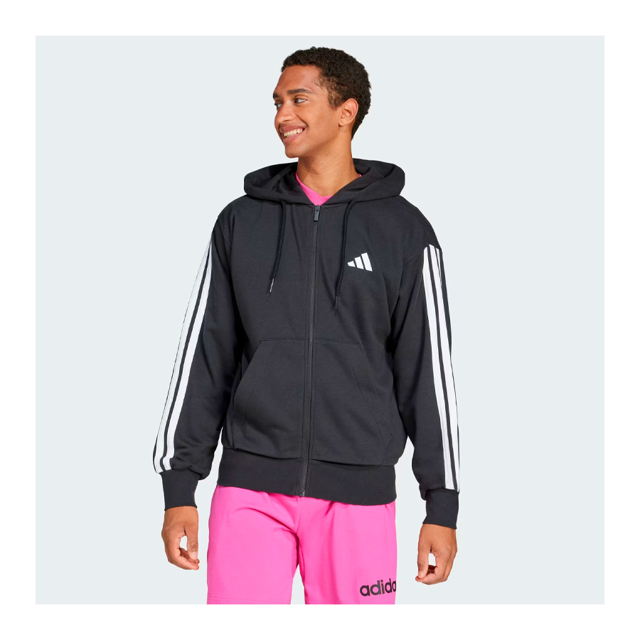 essentials-kapuzenjacke-aus-french-terry-mit-3-streifen