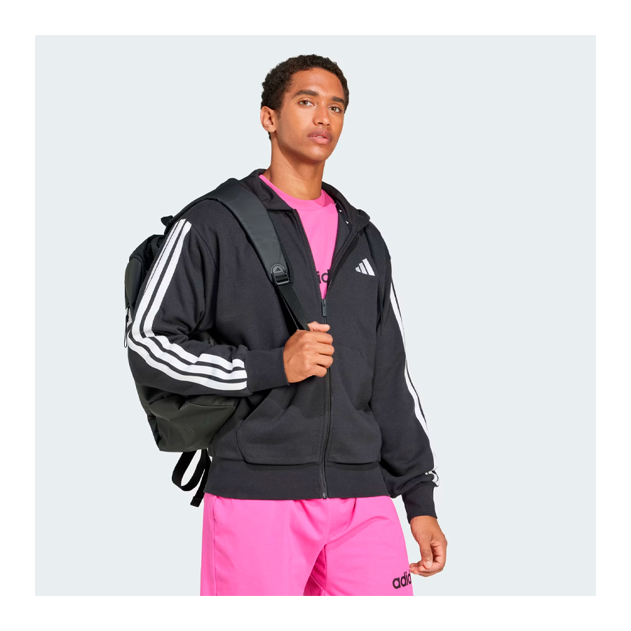 essentials-french-terry-3-stripes-hooded-jacket