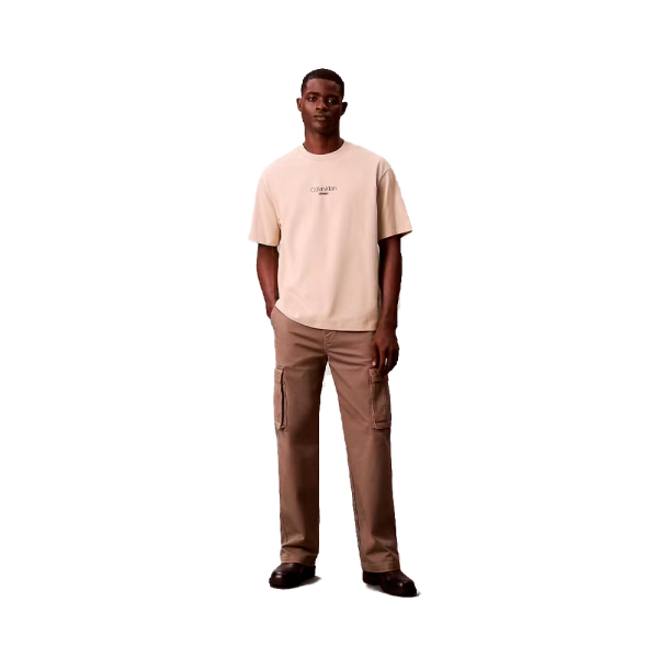 Calvin Klein T-shirts Beige - T-shirt ample avec logo graphique - M - Ref 35 €