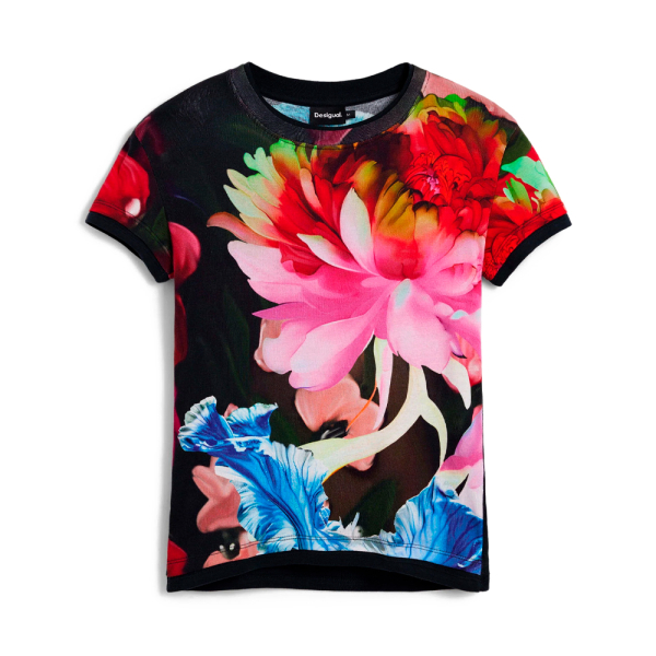 Desigual T-shirts hauts et polos Noir Multicolore - T-shirt conu par M Christian Lacroix - M - Ref 35 €