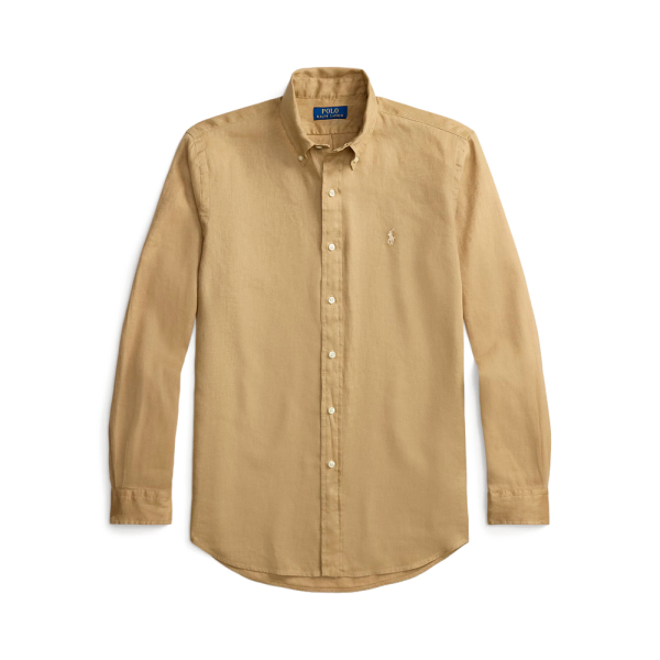 Ralph Lauren T-shirts Brun - Chemise en lin sur mesure - S - Ref 120 €
