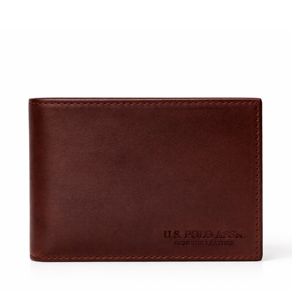 Us Polo Assn Portefeuille WIU6B2675MHA581 Blue Hill - U Bleu marine Brun- Ref 32 €