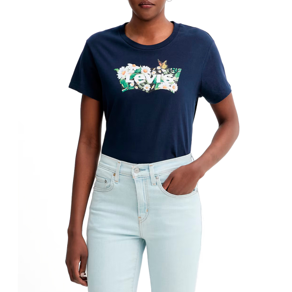 Levis T-shirts hauts et polos Bleu marine - T-shirt Daisy The Perfect Tee - M - Ref 29 €