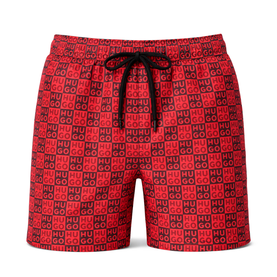 swim-trunks-with-a-checkered-print-and-stacked-logo