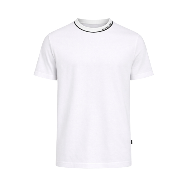 Michael Kors T-shirts Blanc - T-shirt en maille de coton uni avec logo - M - Ref 45 €