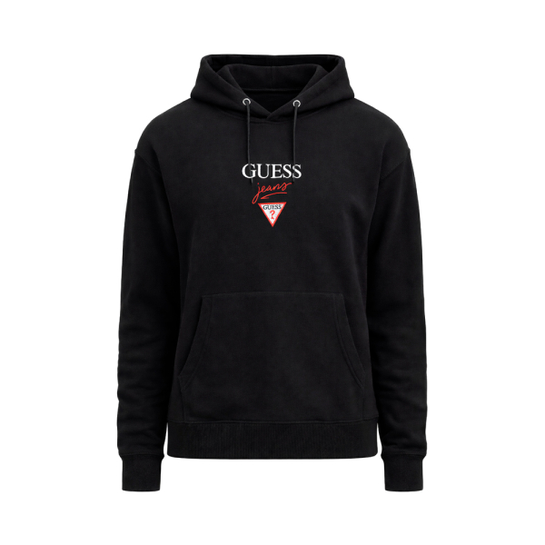 Guess Vestes en maille et pulls Noir - Sweat capuche avec logo imprim - XL - Ref 55 €