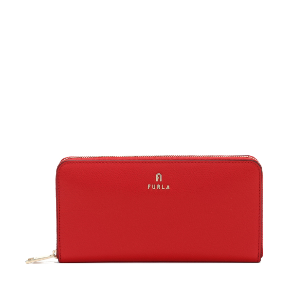Furla Portefeuille Camellia avec fermeture clair sur tout le pourtour XL - U Rouge- Ref 135 €