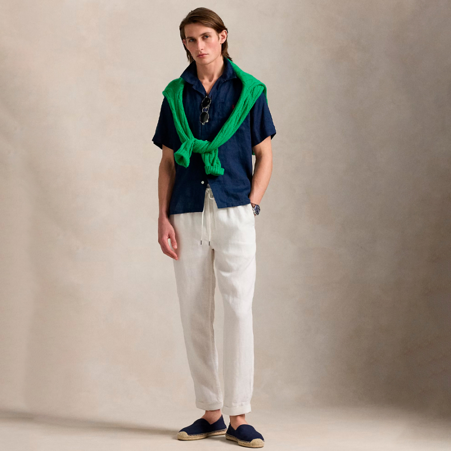 chemise-de-camp-en-lin-coupe-classique