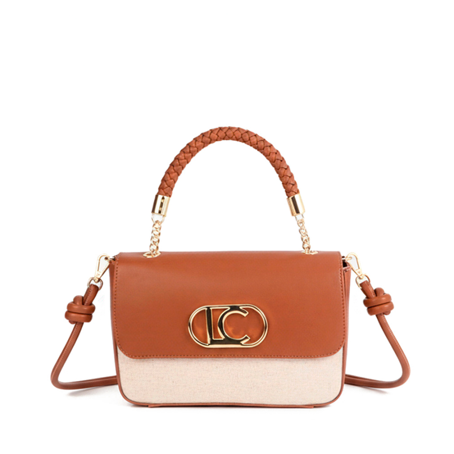 two-tone-faux-leather-flap-shoulder-bag two-tone-faux-leather-flap-shoulder-bag