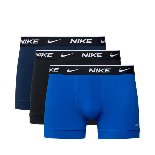 Nike Underwear Sous-vtements Noir Bleu - Lot de 3 boxers en coton stretch essentiels - XL - Ref 30 €