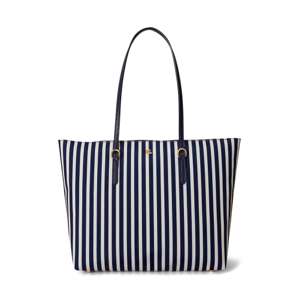 Ralph Lauren Sac fourre-tout Keaton en nylon de taille moyenne - U Blanc Bleu marine- Ref 91 €