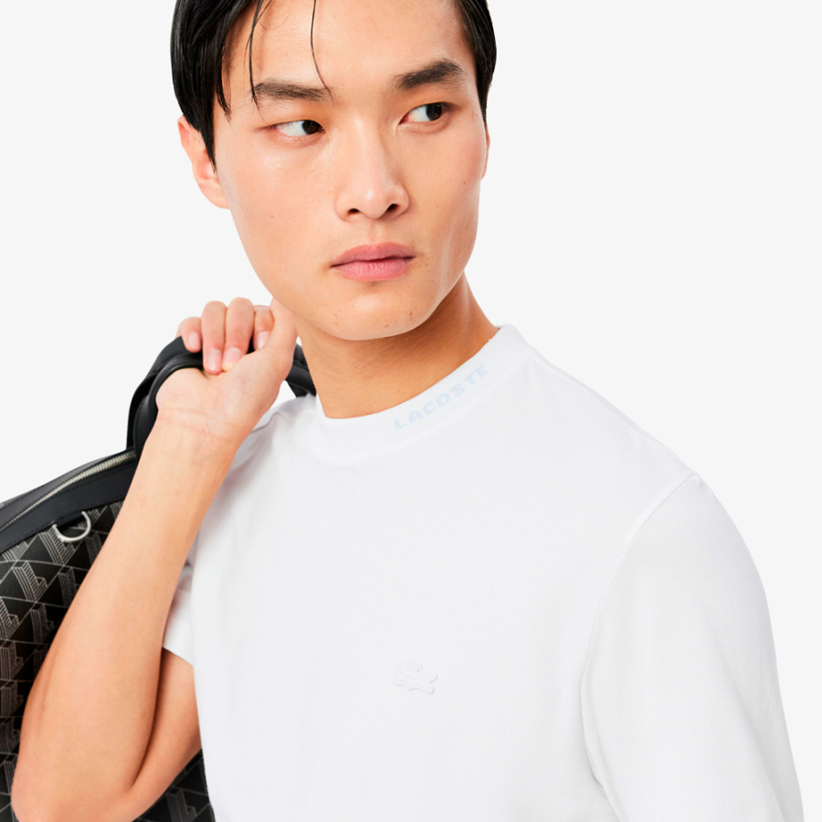 t-shirt-in-pique-con-dettagli-del-marchio-jacquard